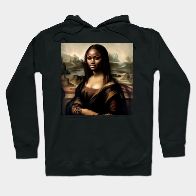 Mona Lisa Reimagined: Celebrating Black History Month Hoodie by Edd Paint Something